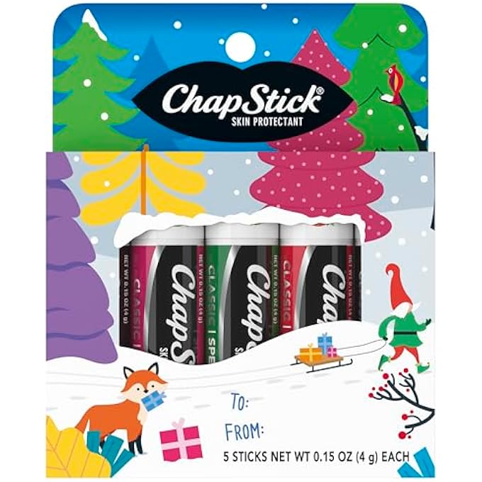 chapstick LIP BALMVARIETY HOLIDAY GIFT SET, STOCKING STUFFERS, CHRISTMAS GIFT 5 COUNT - Image 1
